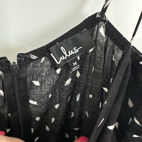 Lulu’s In Demand Black and White Print sleeveless wide leg Jumpsuit - Picture 9 of 9